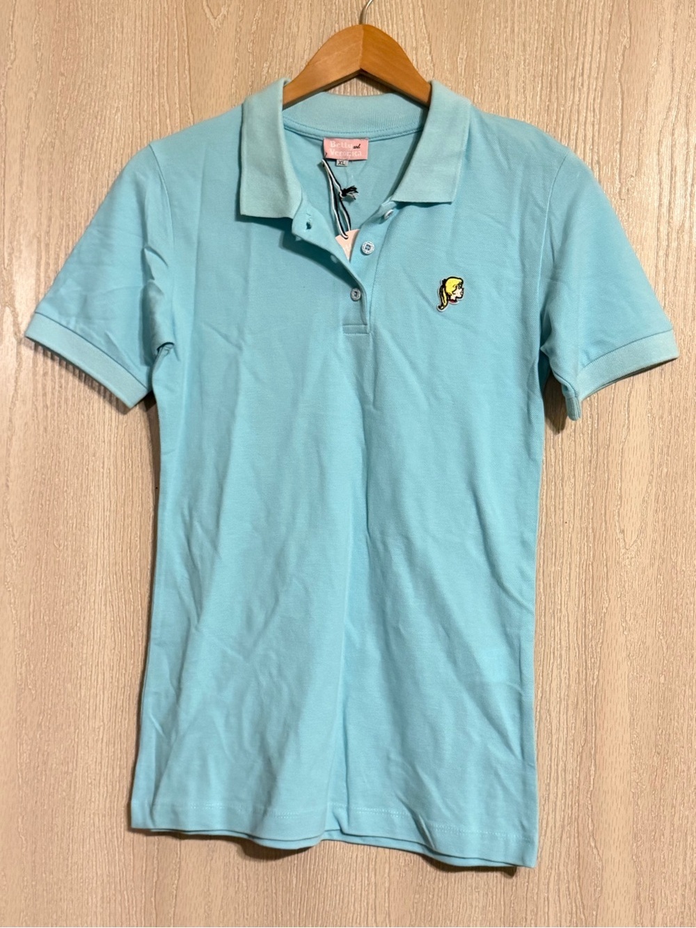 Betty and Veronica By Rachel Antonoff Light Blue Polo Top
